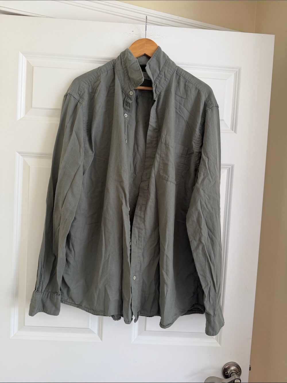 Faherty Men's Lightweight Button-Down Shirt Jacket — Olive Gray